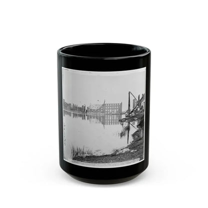 Richmond, Va. Ruined Buildings On Banks Of The Canal Basin (U.S. Civil War) Black Coffee Mug 15oz - Go Mug Yourself