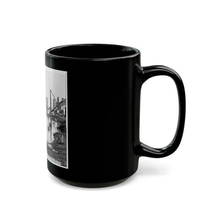 Richmond, Va. Ruined Buildings On Banks Of The Canal Basin (U.S. Civil War) Black Coffee Mug - Go Mug Yourself