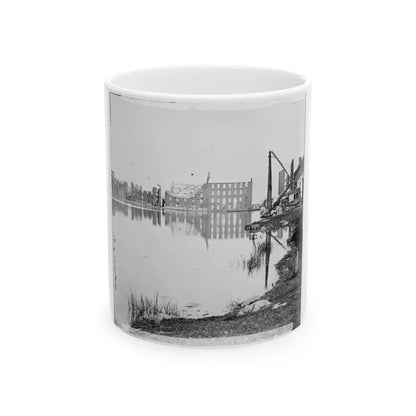 Richmond, Va. Ruined Buildings On Banks Of The Canal Basin (U.S. Civil War) White Coffee Mug 11oz - Go Mug Yourself