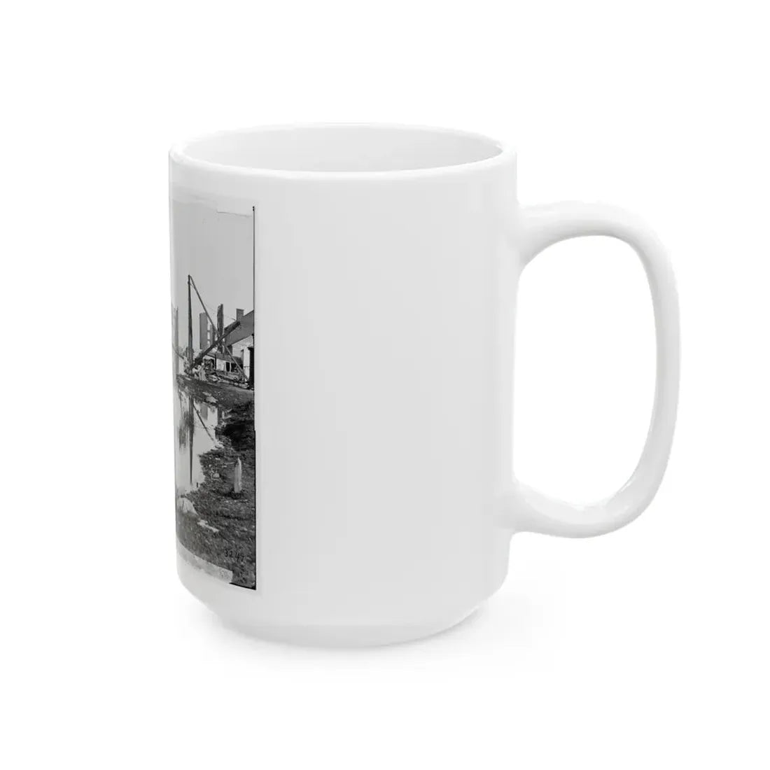 Richmond, Va. Ruined Buildings On Banks Of The Canal Basin (U.S. Civil War) White Coffee Mug - Go Mug Yourself
