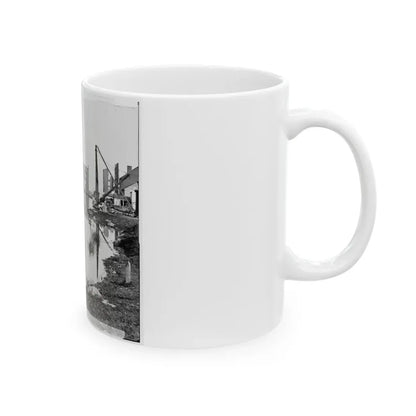 Richmond, Va. Ruined Buildings On Banks Of The Canal Basin (U.S. Civil War) White Coffee Mug - Go Mug Yourself