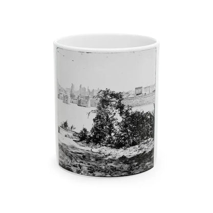 Richmond, Va. Ruins Of Mayo's Bridge; The City Beyond (U.S. Civil War) White Coffee Mug 11oz - Go Mug Yourself