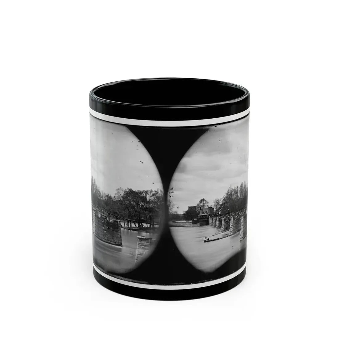 Richmond, Va. Ruins Of Mayo's Bridge (U.S. Civil War) Black Coffee Mug 11oz - Go Mug Yourself