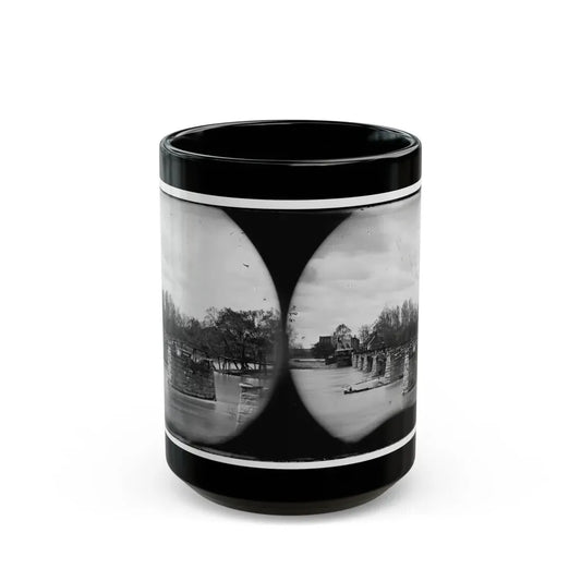 Richmond, Va. Ruins Of Mayo's Bridge (U.S. Civil War) Black Coffee Mug 15oz - Go Mug Yourself