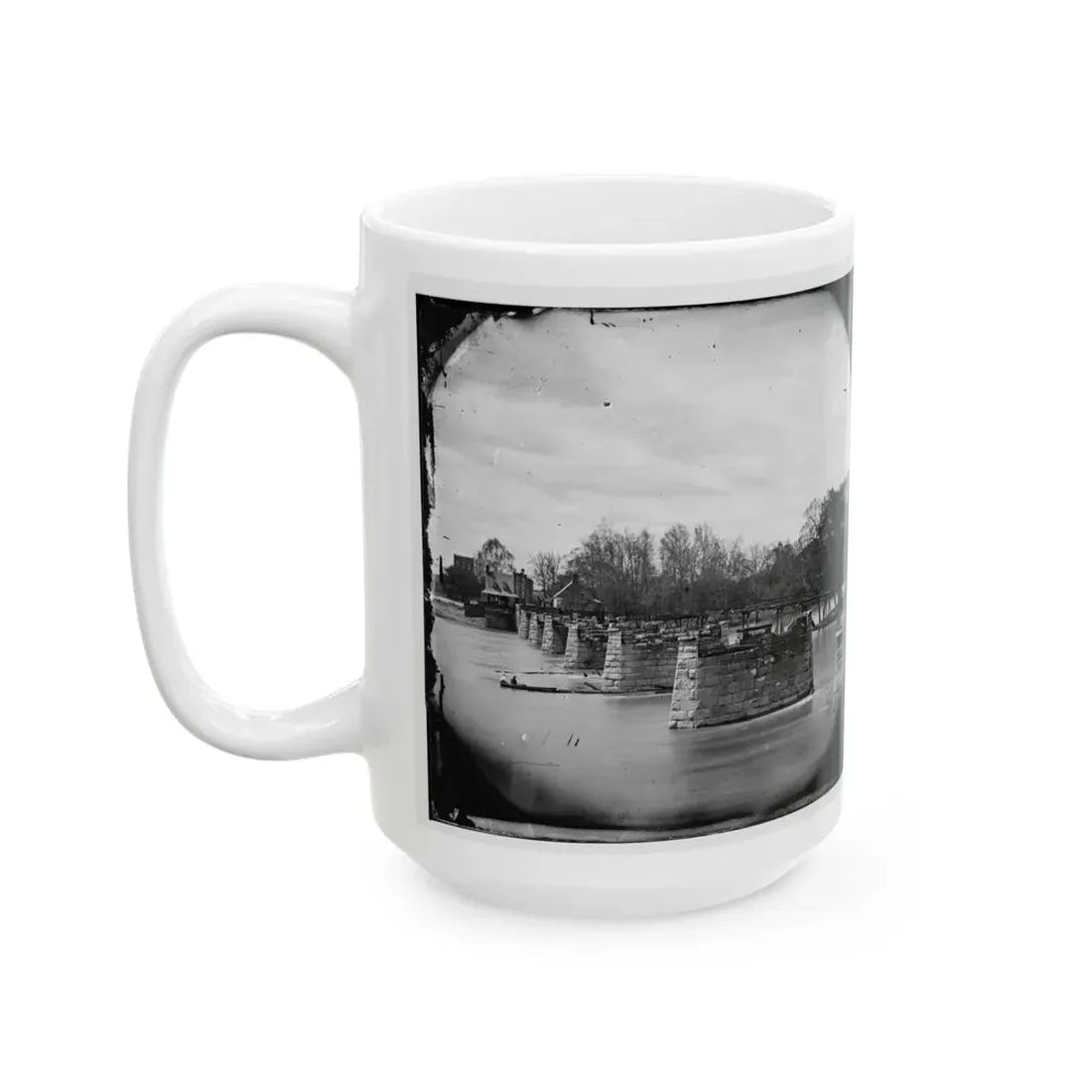 Richmond, Va. Ruins Of Mayo's Bridge (U.S. Civil War) White Coffee Mug - Go Mug Yourself