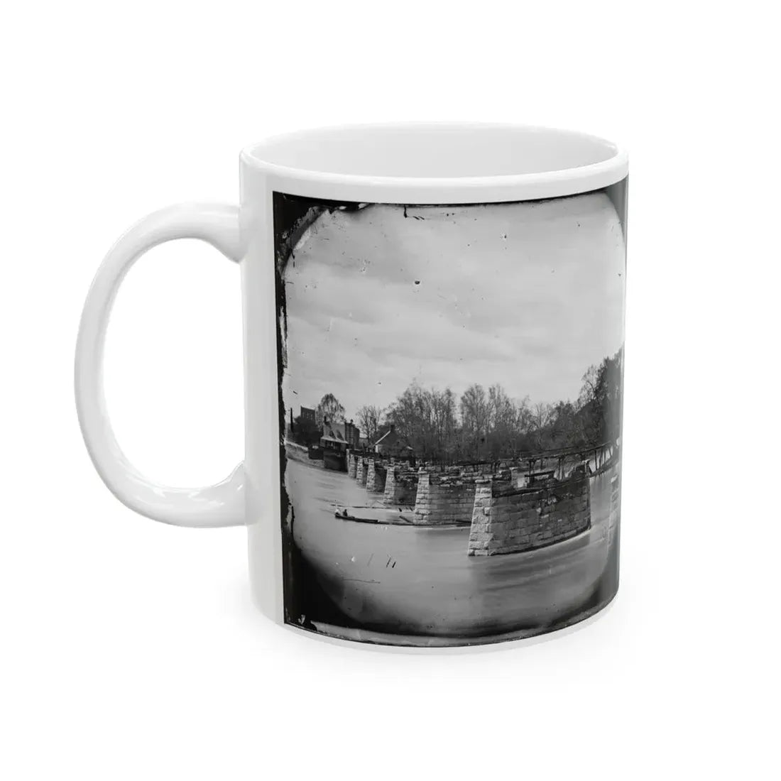 Richmond, Va. Ruins Of Mayo's Bridge (U.S. Civil War) White Coffee Mug - Go Mug Yourself