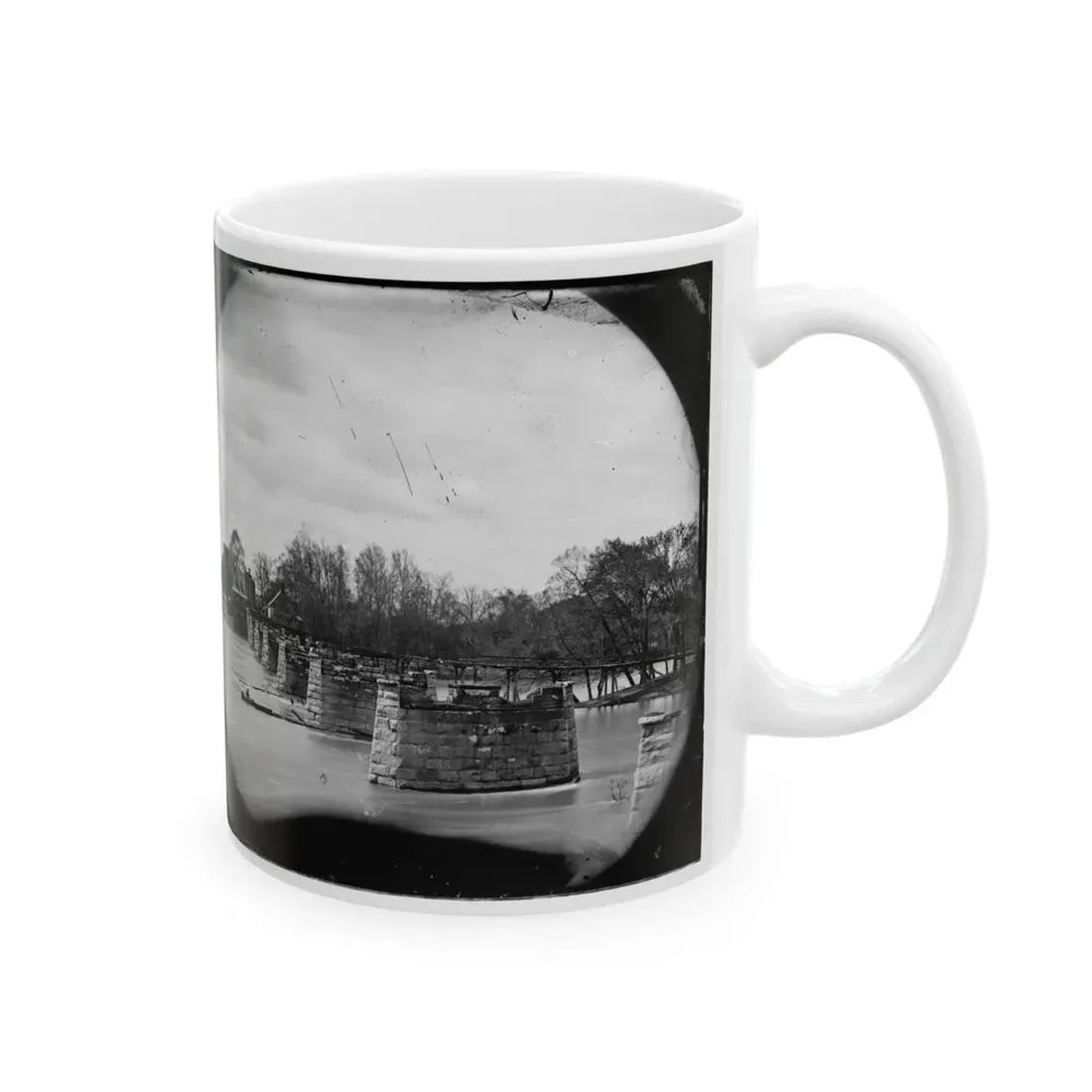 Richmond, Va. Ruins Of Mayo's Bridge (U.S. Civil War) White Coffee Mug - Go Mug Yourself