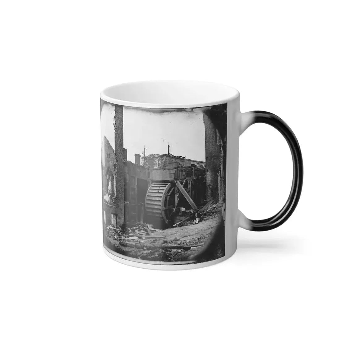 Richmond, Va. Ruins of Paper Mill With Water-Wheel; Another View (U.S. Civil War) Color Changing Coffee Mug 11oz - Go Mug Yourself
