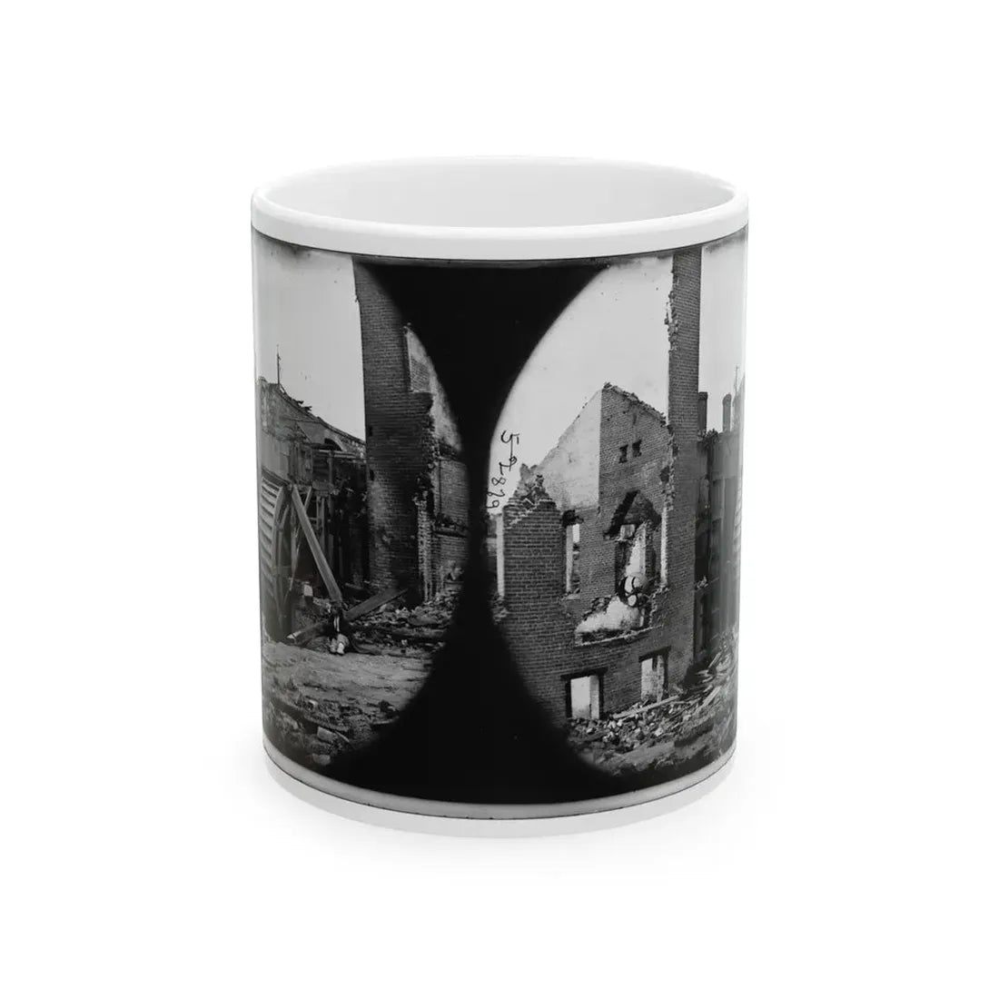 Richmond, Va. Ruins Of Paper Mill With Water-Wheel; Another View (U.S. Civil War) White Coffee Mug 11oz - Go Mug Yourself
