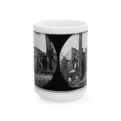 Richmond, Va. Ruins Of Paper Mill With Water-Wheel; Another View (U.S. Civil War) White Coffee Mug 15oz - Go Mug Yourself