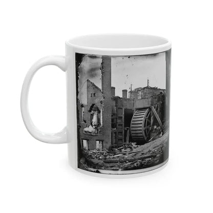 Richmond, Va. Ruins Of Paper Mill With Water-Wheel; Another View (U.S. Civil War) White Coffee Mug - Go Mug Yourself