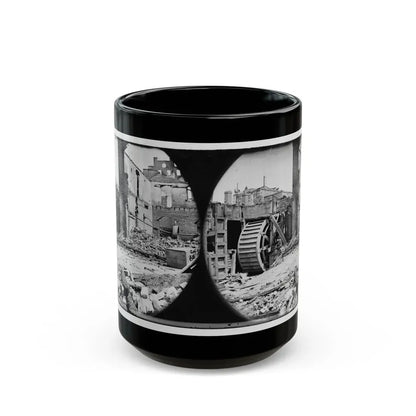 Richmond, Va. Ruins Of Paper Mill With Water-Wheel (U.S. Civil War) Black Coffee Mug 15oz - Go Mug Yourself