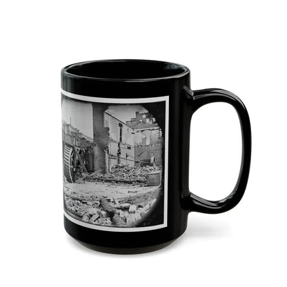Richmond, Va. Ruins Of Paper Mill With Water-Wheel (U.S. Civil War) Black Coffee Mug - Go Mug Yourself