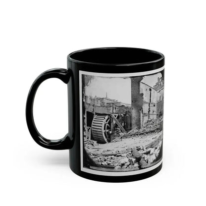 Richmond, Va. Ruins Of Paper Mill With Water-Wheel (U.S. Civil War) Black Coffee Mug - Go Mug Yourself
