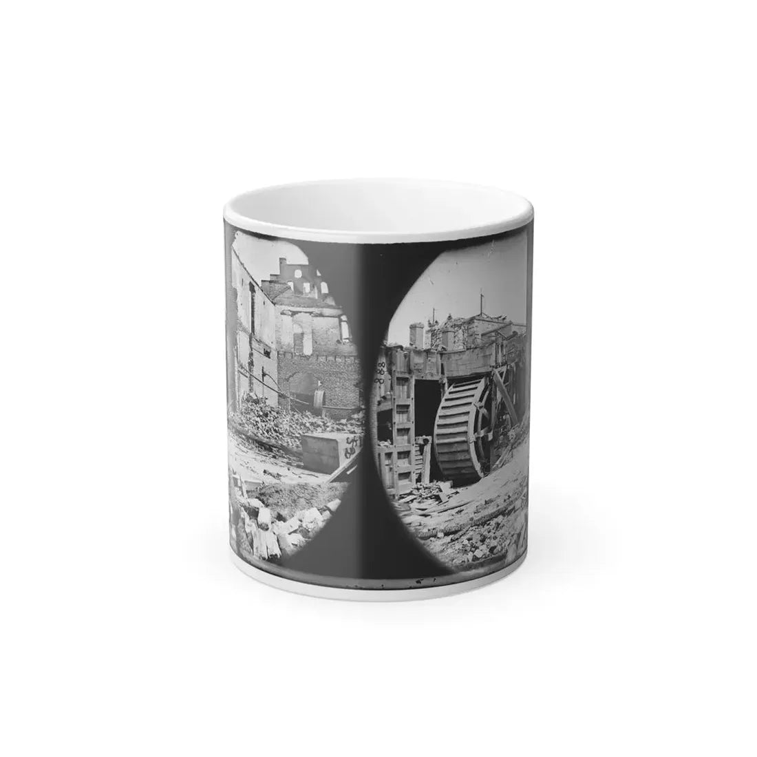 Richmond, Va. Ruins of Paper Mill With Water-Wheel (U.S. Civil War) Color Changing Coffee Mug 11oz Default Title 11oz - Go Mug Yourself