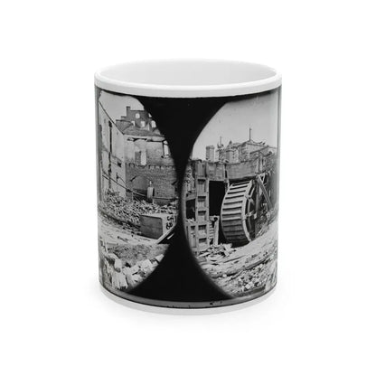 Richmond, Va. Ruins Of Paper Mill With Water-Wheel (U.S. Civil War) White Coffee Mug 11oz - Go Mug Yourself
