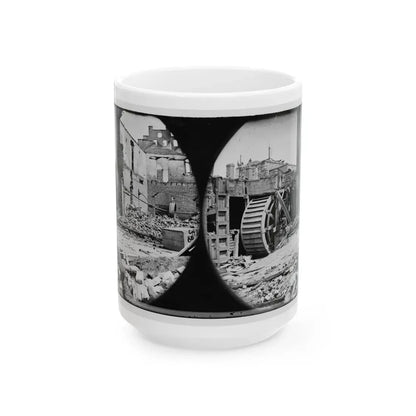 Richmond, Va. Ruins Of Paper Mill With Water-Wheel (U.S. Civil War) White Coffee Mug 15oz - Go Mug Yourself