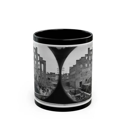 Richmond, Va. Ruins Of Paper Mill; Wrecked Paper-Making Machinery In Foreground (U.S. Civil War) Black Coffee Mug 11oz - Go Mug Yourself