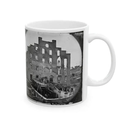 Richmond, Va. Ruins Of Paper Mill; Wrecked Paper-Making Machinery In Foreground (U.S. Civil War) White Coffee Mug - Go Mug Yourself