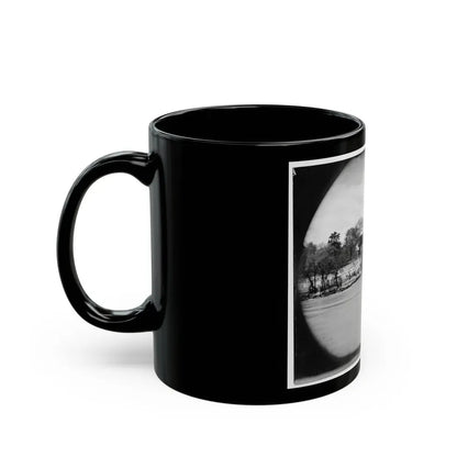 Richmond, Va. Ruins Of Richmond & Danville Railroad Bridge; The City Beyond (U.S. Civil War) Black Coffee Mug - Go Mug Yourself