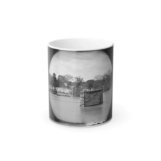 Richmond, Va. Ruins of Richmond & Danville Railroad Bridge; the City Beyond (U.S. Civil War) Color Changing Coffee Mug 11oz Default Title 11oz - Go Mug Yourself