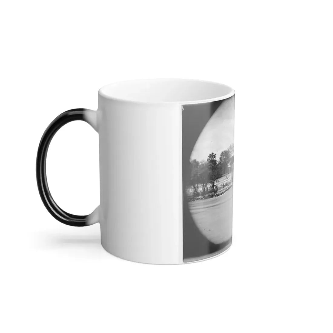 Richmond, Va. Ruins of Richmond & Danville Railroad Bridge; the City Beyond (U.S. Civil War) Color Changing Coffee Mug 11oz - Go Mug Yourself
