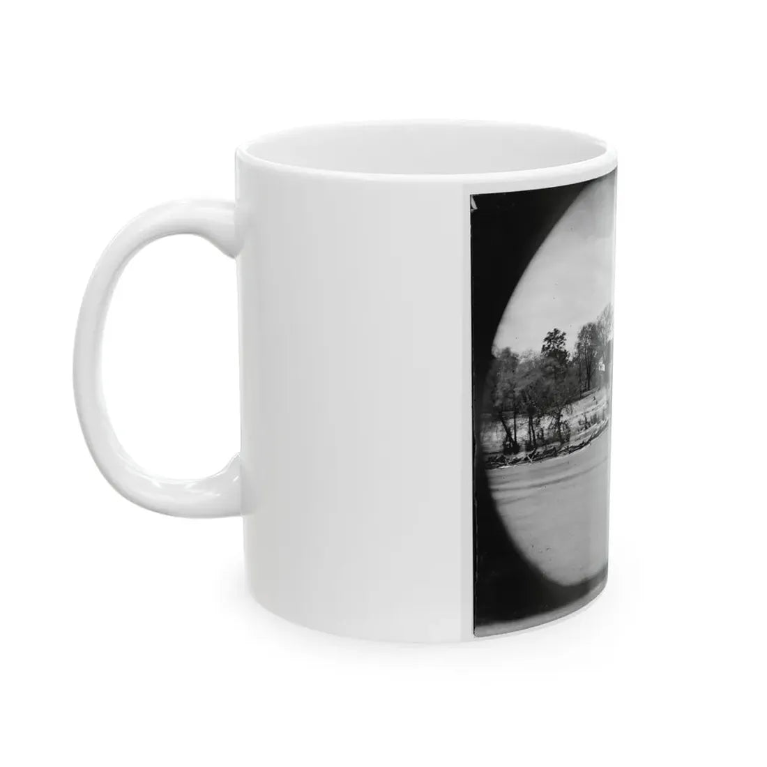 Richmond, Va. Ruins Of Richmond & Danville Railroad Bridge; The City Beyond (U.S. Civil War) White Coffee Mug - Go Mug Yourself