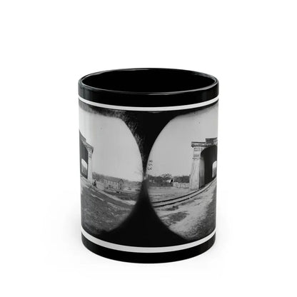 Richmond, Va. Ruins Of Richmond & Danville Railroad Bridge (U.S. Civil War) Black Coffee Mug 11oz - Go Mug Yourself