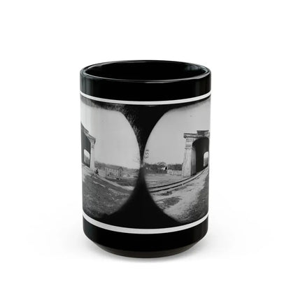 Richmond, Va. Ruins Of Richmond & Danville Railroad Bridge (U.S. Civil War) Black Coffee Mug 15oz - Go Mug Yourself