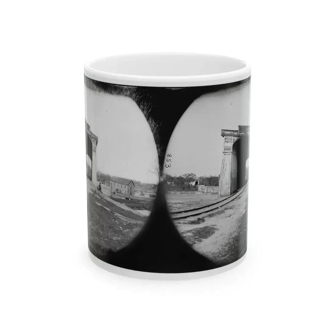 Richmond, Va. Ruins Of Richmond & Danville Railroad Bridge (U.S. Civil War) White Coffee Mug 11oz - Go Mug Yourself