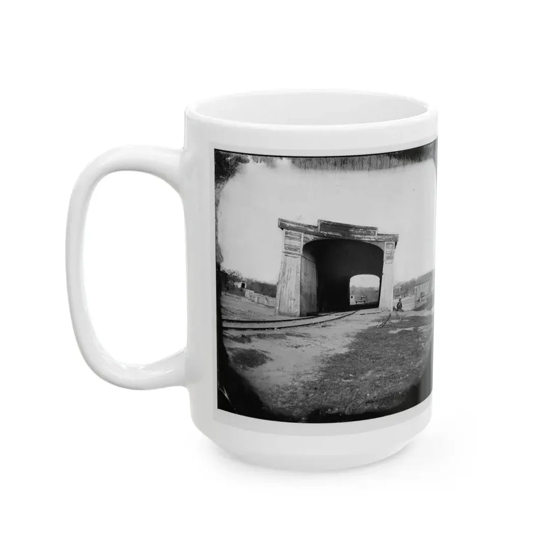Richmond, Va. Ruins Of Richmond & Danville Railroad Bridge (U.S. Civil War) White Coffee Mug - Go Mug Yourself