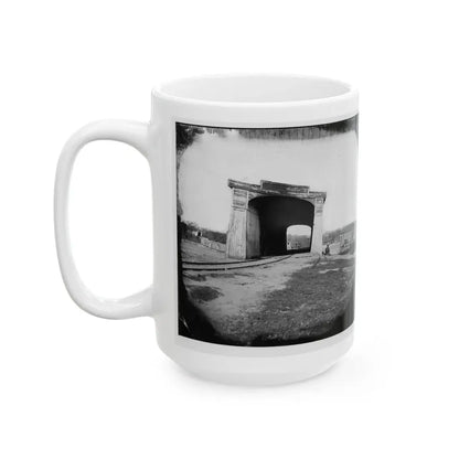 Richmond, Va. Ruins Of Richmond & Danville Railroad Bridge (U.S. Civil War) White Coffee Mug - Go Mug Yourself