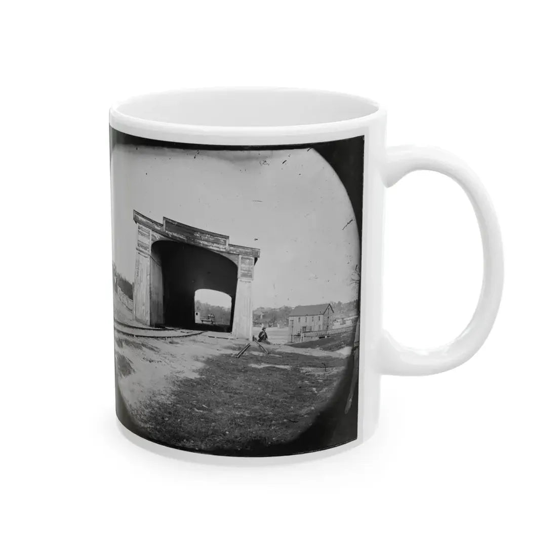 Richmond, Va. Ruins Of Richmond & Danville Railroad Bridge (U.S. Civil War) White Coffee Mug - Go Mug Yourself