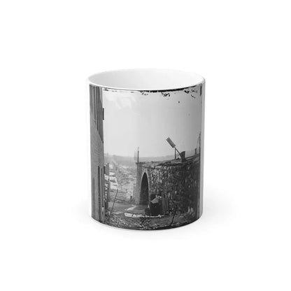 Richmond, Va. Ruins of Richmond & Petersburg Railroad Bridge (U.S. Civil War) Color Changing Coffee Mug 11oz - Go Mug Yourself