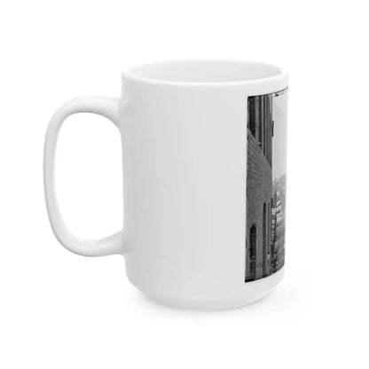 Richmond, Va. Ruins Of Richmond & Petersburg Railroad Bridge (U.S. Civil War) White Coffee Mug - Go Mug Yourself