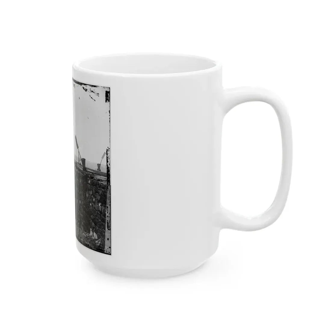 Richmond, Va. Ruins Of Richmond & Petersburg Railroad Bridge (U.S. Civil War) White Coffee Mug - Go Mug Yourself