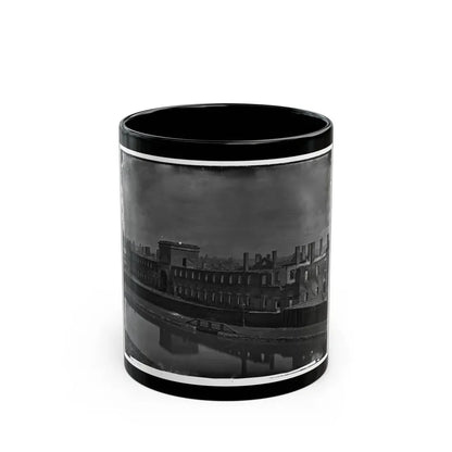 Richmond, Va. Ruins Of State Arsenal From The Canal (U.S. Civil War) Black Coffee Mug 11oz - Go Mug Yourself