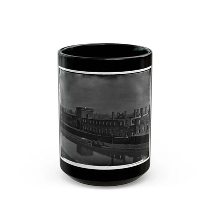 Richmond, Va. Ruins Of State Arsenal From The Canal (U.S. Civil War) Black Coffee Mug 15oz - Go Mug Yourself