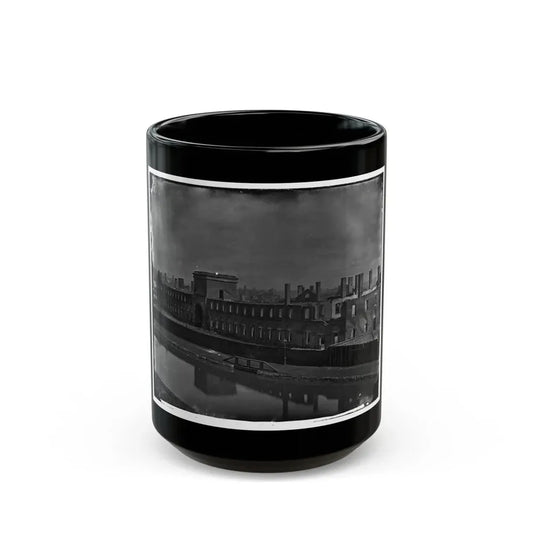 Richmond, Va. Ruins Of State Arsenal From The Canal (U.S. Civil War) Black Coffee Mug 15oz - Go Mug Yourself