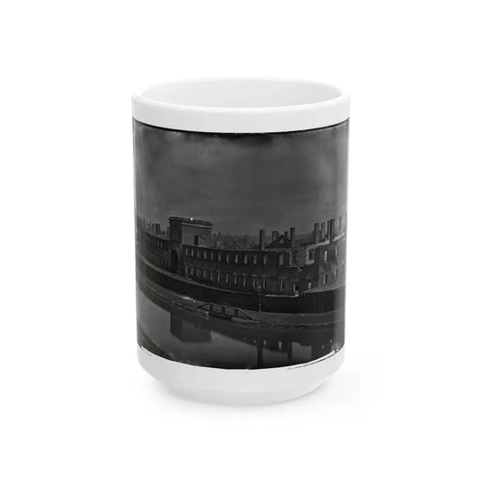 Richmond, Va. Ruins Of State Arsenal From The Canal (U.S. Civil War) White Coffee Mug 15oz - Go Mug Yourself