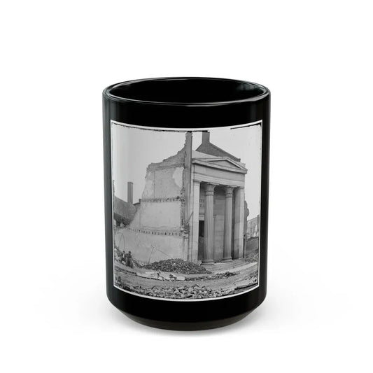 Richmond, Va. Ruins Of The Exchange Bank (Main Street) With The Facade Nearly Intact (U.S. Civil War) Black Coffee Mug 15oz - Go Mug Yourself