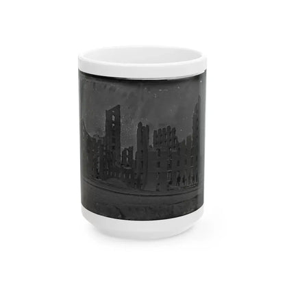 Richmond, Va. Ruins Of The Gallego Flour Mill; A Later View (U.S. Civil War) White Coffee Mug 15oz - Go Mug Yourself
