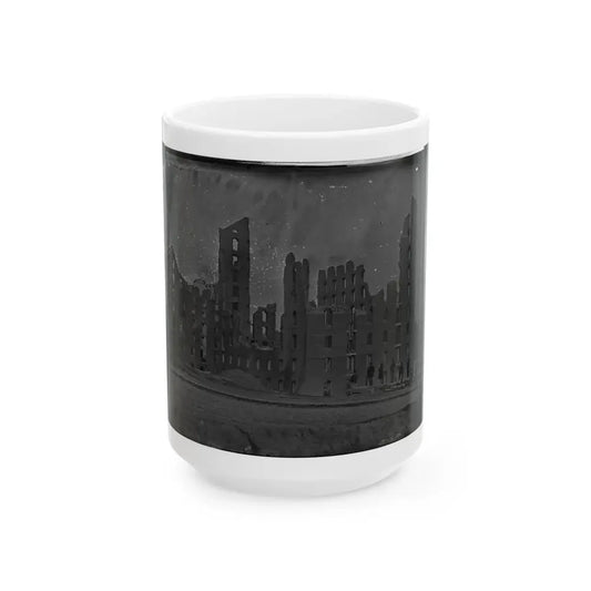 Richmond, Va. Ruins Of The Gallego Flour Mill; A Later View (U.S. Civil War) White Coffee Mug 15oz - Go Mug Yourself