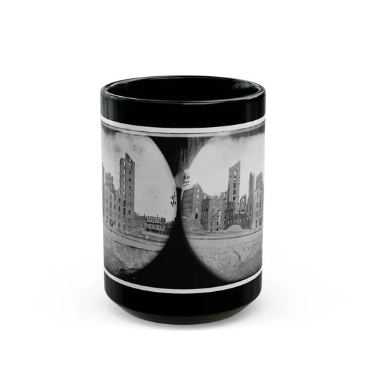 Richmond, Va. Ruins Of The Gallego Flour Mill (U.S. Civil War) Black Coffee Mug 15oz - Go Mug Yourself