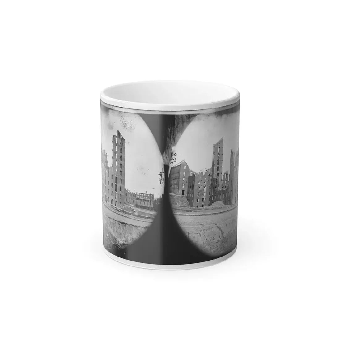 Richmond, Va. Ruins of the Gallego Flour Mill (U.S. Civil War) Color Changing Coffee Mug 11oz Default Title 11oz - Go Mug Yourself