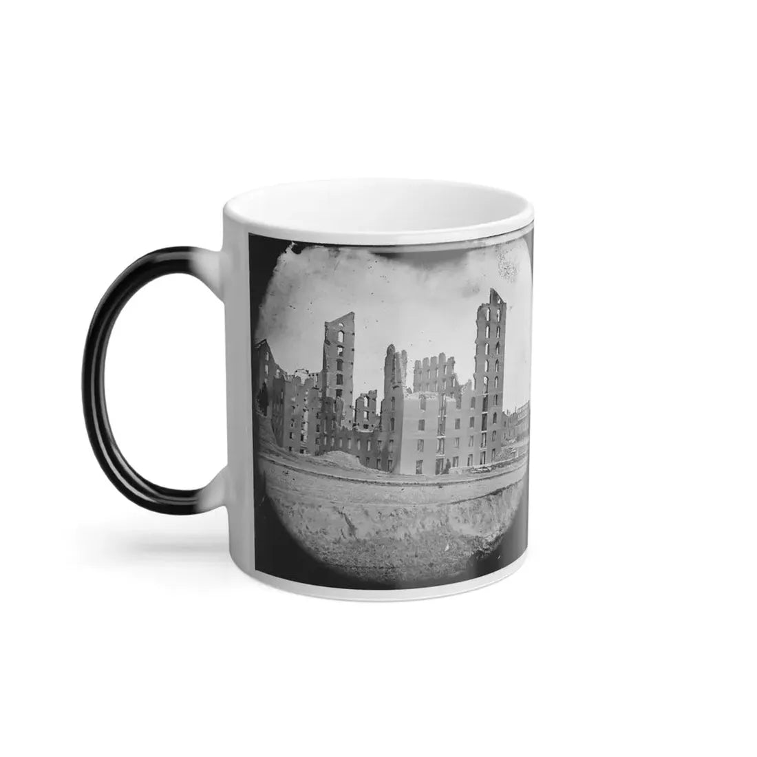 Richmond, Va. Ruins of the Gallego Flour Mill (U.S. Civil War) Color Changing Coffee Mug 11oz - Go Mug Yourself