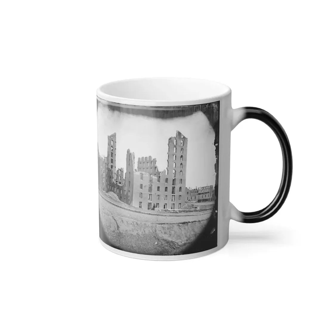 Richmond, Va. Ruins of the Gallego Flour Mill (U.S. Civil War) Color Changing Coffee Mug 11oz - Go Mug Yourself