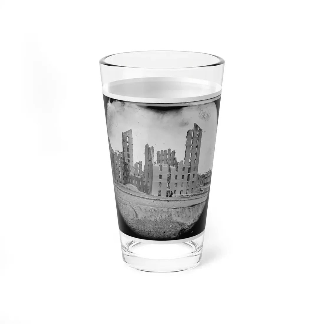 Richmond, Va. Ruins Of The Gallego Flour Mill (U.S. Civil War) Pint Glass 16oz - Go Mug Yourself