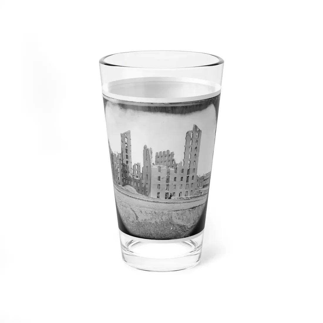 Richmond, Va. Ruins Of The Gallego Flour Mill (U.S. Civil War) Pint Glass 16oz - Go Mug Yourself