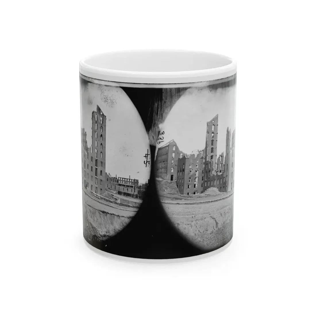 Richmond, Va. Ruins Of The Gallego Flour Mill (U.S. Civil War) White Coffee Mug 11oz - Go Mug Yourself